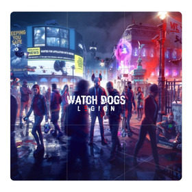 Магнитный плакат 3Х3 с принтом WATCH DOGS LEGION в Кировске, Полимерный материал с магнитным слоем | 9 деталей размером 9*9 см | action | ct os | ded sec | fox | game | hacker | legion | watch dogs | watch dogs 2 | watch dogs legion | знак лиса | игра | компьютерная игра | легион | хакер