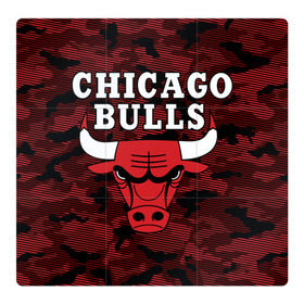 Магнитный плакат 3Х3 с принтом Chicago Bulls в Кировске, Полимерный материал с магнитным слоем | 9 деталей размером 9*9 см | 