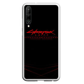 Чехол для Honor P30 с принтом Cyberpunk 2077 (Samurai). в Кировске, Силикон | Область печати: задняя сторона чехла, без боковых панелей | Тематика изображения на принте: 3d | cyberpunk 2077 | samurai | геометрия | игра | киберпанк 2077 | лого | логотип | надпись | полосы | самурай | стиль | текстура