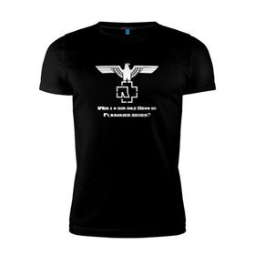 Мужская футболка премиум с принтом Rammstein в Кировске, 92% хлопок, 8% лайкра | приталенный силуэт, круглый вырез ворота, длина до линии бедра, короткий рукав | metallica | music | rammstein | rock | металл | металлика | музыка | раммштайн | рок | рок группа