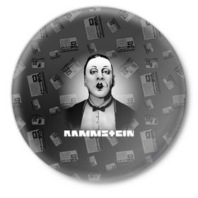 Значок с принтом Rammstein в Кировске,  металл | круглая форма, металлическая застежка в виде булавки | 2019 | du hast | lindemann | radio | rammstein | rammsteinfan | till | группы | линдеманн | метал | музыка | радио | рамштаин | рамштайн | рамштейн | рок | тилль | тиль