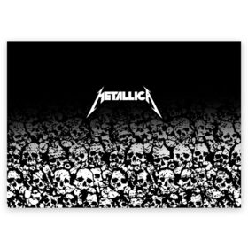 Поздравительная открытка с принтом METALLICA (НА СПИНЕ) в Кировске, 100% бумага | плотность бумаги 280 г/м2, матовая, на обратной стороне линовка и место для марки
 | Тематика изображения на принте: matters metallica | music | nothing else | rock | trash metal | группа | музыка | музыканты | рок | трэш металл