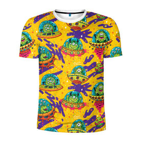 Мужская футболка 3D спортивная с принтом Пришельцы в Кировске, 100% полиэстер с улучшенными характеристиками | приталенный силуэт, круглая горловина, широкие плечи, сужается к линии бедра | nasa | ufo | звезды | инопланетянин | космос | наса | небо | нло | пришелец | чужой