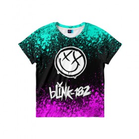 Детская футболка 3D с принтом Blink-182 (3) в Кировске, 100% гипоаллергенный полиэфир | прямой крой, круглый вырез горловины, длина до линии бедер, чуть спущенное плечо, ткань немного тянется | art | blink | music | pop | rock | арт | блинк | музыка | поп музыка | рок