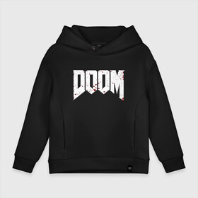 Детское худи Oversize хлопок с принтом DOOM в Кировске, френч-терри — 70% хлопок, 30% полиэстер. Мягкий теплый начес внутри —100% хлопок | боковые карманы, эластичные манжеты и нижняя кромка, капюшон на магнитной кнопке | bethesda | dead | death | doom | doom eternal | game | games | metal | monster | ps4 | space | steam | xbox | дум | игра | космос | метал | меч | экшн