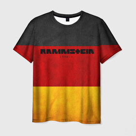 Мужская футболка 3D с принтом Rammstein в Кировске, 100% полиэфир | прямой крой, круглый вырез горловины, длина до линии бедер | rammstein | till lindemann | берлин | германия | металл | музыка | рамштайн | тилль линдеманн