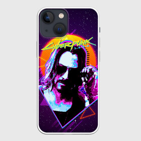 Чехол для iPhone 13 mini с принтом Киану Ривз Cyberpunk 2077 в Кировске,  |  | cyber | cyberpunk 2077 | keanu reeves | retro | винтаж | киану ривз | кибер | киберпанк | ретро