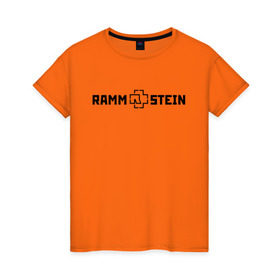 Женская футболка хлопок с принтом RAMMSTEIN (НА СПИНЕ) в Кировске, 100% хлопок | прямой крой, круглый вырез горловины, длина до линии бедер, слегка спущенное плечо | music | rammstein | rock | группа | музыка | музыканты | рамштайн | рок