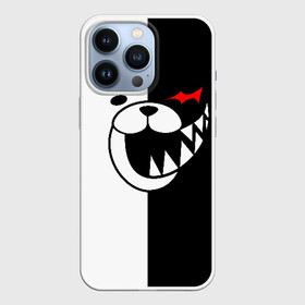 Чехол для iPhone 13 Pro с принтом Monokuma открыл рот в Кировске,  |  | anime | bear | black  white | danganronpa | kurokuma | monodam | monokuma | monomi | monotaro | pink | rabbit | school | shirokuma | аниме | главарь | мoноми | монокума | черно белый | школа