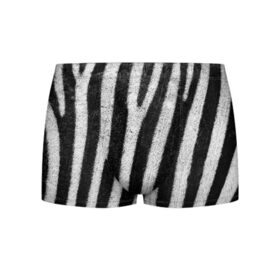 Мужские трусы 3D с принтом Zebra Skin в Кировске, 50% хлопок, 50% полиэстер | классическая посадка, на поясе мягкая тканевая резинка | animal | black | black white | pattern. | skin | streaks | texture | white | zebra | белый | животное | животные | зебра | полосы | текстура | узор | чёрно белые | чёрный