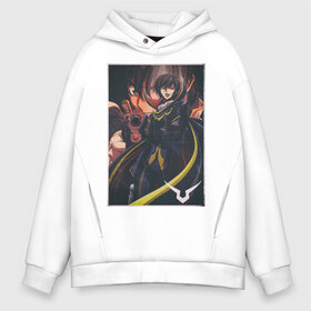 Мужское худи Oversize хлопок с принтом CODE GEASS Lelouch в Кировске, френч-терри — 70% хлопок, 30% полиэстер. Мягкий теплый начес внутри —100% хлопок | боковые карманы, эластичные манжеты и нижняя кромка, капюшон на магнитной кнопке | anime | lelouch | аниме | код гиас | кодгиас | лелуш