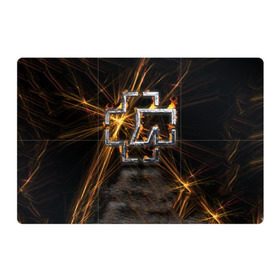 Магнитный плакат 3Х2 с принтом Rammstein в Кировске, Полимерный материал с магнитным слоем | 6 деталей размером 9*9 см | Тематика изображения на принте: 3d | rammstein | германия | красный | логотип | рок | черный