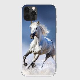 Чехол для iPhone 12 Pro Max с принтом Белая лошадь в Кировске, Силикон |  | animal | beautiful | gloss | horse | mane | mustang | muzzle | nature | snow | white | wild | winter | белый | грива | дикий | животное | зима | конь | красивый | лоск | лошадь | мустанг | природа | скакун | снег