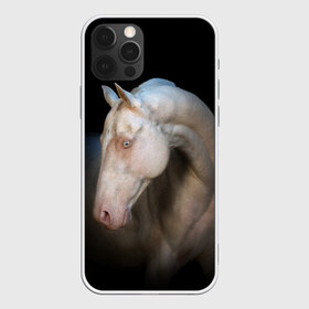 Чехол для iPhone 12 Pro Max с принтом Белая лошадь в Кировске, Силикон |  | animal | black | breed | horse | muscle | muzzle | strength | unusual | white | белый | животное | конь | лошадь | мышцы | необычный | порода | сила | скакун