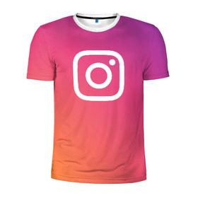 Мужская футболка 3D спортивная с принтом Instagram в Кировске, 100% полиэстер с улучшенными характеристиками | приталенный силуэт, круглая горловина, широкие плечи, сужается к линии бедра | instagram | photo | инстаблогер | инстаграм | интернет | сеть | социальная | фото