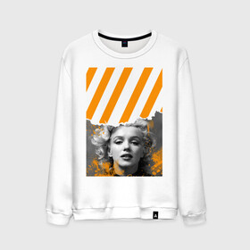 Мужской свитшот хлопок с принтом Мэрилин Монро fashion в Кировске, 100% хлопок |  | marilyn monroe | off white | off white купить | off white мужская | off white одежда | off white футболка | кофта off white | мэрилин монро | мэрилин монро фото | офф вайт | офф уайт