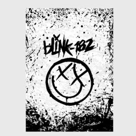 Скетчбук с принтом BLINK-182 в Кировске, 100% бумага
 | 48 листов, плотность листов — 100 г/м2, плотность картонной обложки — 250 г/м2. Листы скреплены сверху удобной пружинной спиралью | Тематика изображения на принте: blink | music | rock | блинк | группа | музыка | музыканты | рок