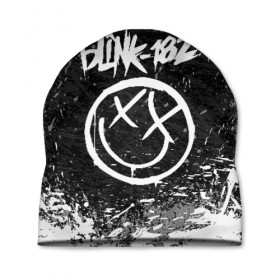 Шапка 3D с принтом BLINK-182 в Кировске, 100% полиэстер | универсальный размер, печать по всей поверхности изделия | blink | music | rock | блинк | группа | музыка | музыканты | рок