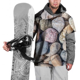 Накидка на куртку 3D с принтом камешки в Кировске, 100% полиэстер |  | камень | камешки | камни | камушки | лето | отдых | пляж | прикольное | сезон