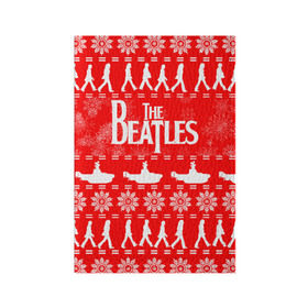 Обложка для паспорта матовая кожа с принтом The Beatles (6) в Кировске, натуральная матовая кожа | размер 19,3 х 13,7 см; прозрачные пластиковые крепления | beatles | merry christmas | music | rock | the beatles | yellow submarine | битлз | джон леннон | легенда | музыка | новогодний свитшот | новый год | пит бест | рок