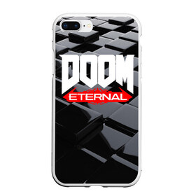 Чехол для iPhone 7Plus/8 Plus матовый с принтом Doom Blocks в Кировске, Силикон | Область печати: задняя сторона чехла, без боковых панелей | cacodemon | doom | eternal | вечность | вечный | дум | итёрнал | какодемон | этернал