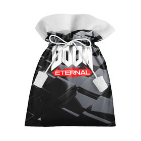Подарочный 3D мешок с принтом Doom Blocks в Кировске, 100% полиэстер | Размер: 29*39 см | cacodemon | doom | eternal | вечность | вечный | дум | итёрнал | какодемон | этернал