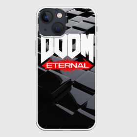 Чехол для iPhone 13 mini с принтом Doom Blocks в Кировске,  |  | cacodemon | doom | eternal | вечность | вечный | дум | итёрнал | какодемон | этернал