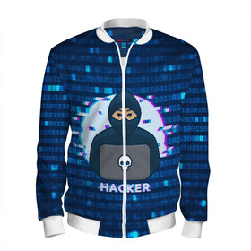 Мужской бомбер 3D с принтом Хакер в Кировске, 100% полиэстер | застегивается на молнию, по бокам два кармана без застежек, по низу бомбера и на воротнике - эластичная резинка | hacker | hacknet | взлом | виртуальность | кибер | киберпанк | программист | хакер