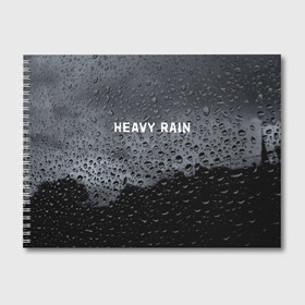 Альбом для рисования с принтом Heavy Rain в Кировске, 100% бумага
 | матовая бумага, плотность 200 мг. | Тематика изображения на принте: дождь | жертва | капает | капли | ливень | мастер | оригами | складывать