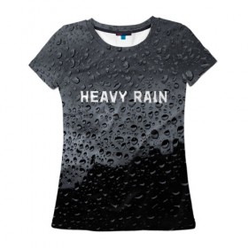 Женская футболка 3D с принтом Heavy Rain в Кировске, 100% полиэфир ( синтетическое хлопкоподобное полотно) | прямой крой, круглый вырез горловины, длина до линии бедер | дождь | жертва | капает | капли | ливень | мастер | оригами | складывать