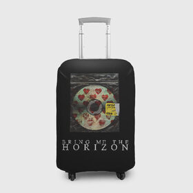 Чехол для чемодана 3D с принтом amo (на спине) в Кировске, 86% полиэфир, 14% спандекс | двустороннее нанесение принта, прорези для ручек и колес | amo | bmth | bring me the horizon | oliver sykes | амо | оливер сайкс