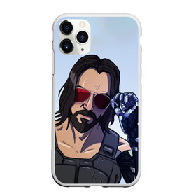 Чехол для iPhone 11 Pro матовый с принтом Киану Самурай в Кировске, Силикон |  | cyberpunk 2077 | keanu reeves | киану ривз | киберпанк 2077