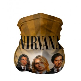 Бандана-труба 3D с принтом Nirvana в Кировске, 100% полиэстер, ткань с особыми свойствами — Activecool | плотность 150‒180 г/м2; хорошо тянется, но сохраняет форму | 90 | alternative | crimson | david grohl | foo fighters | grunge | kurt cobain | music | nirvana | rip | rock | smile | гранж | группа | девяностые | курт кобейн | музыка | нирвана | рок