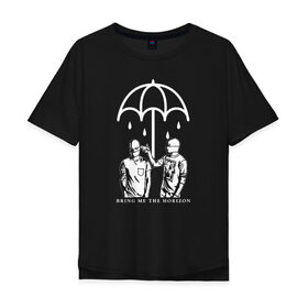 Мужская футболка хлопок Oversize с принтом Bring Me the Horizon в Кировске, 100% хлопок | свободный крой, круглый ворот, “спинка” длиннее передней части | bmth | bring me the horizon | альтернативный | бмт | бмтх | бмтш | брин | бринг | горизонт | достань для меня | дэткор | зе | метал | ми | рок | хоризон | электроник