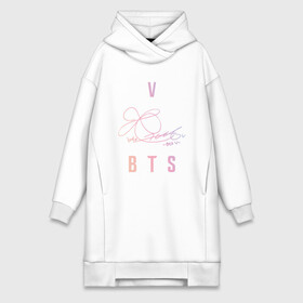 Платье-худи хлопок с принтом V BTS АВТОГРАФ в Кировске,  |  | bts | bts boy | bts love | k pop | love yourself | v | айдол | битиэс | бтс | ви. | ким тэ хен | фанфик бтс | чон чонгук