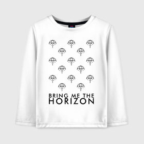 Детский лонгслив хлопок с принтом BRING ME THE HORIZON в Кировске, 100% хлопок | круглый вырез горловины, полуприлегающий силуэт, длина до линии бедер | bmth | bring me the horizon