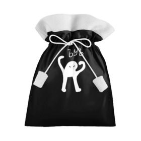 Подарочный 3D мешок с принтом ЪУЪ в Кировске, 100% полиэстер | Размер: 29*39 см | cursed cat | meme | truxkot19 | мем с котом | мемы | прикол | съука | черный кот | ъуъ съука | юмор