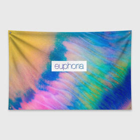 Флаг-баннер с принтом сериал Euphoria в Кировске, 100% полиэстер | размер 67 х 109 см, плотность ткани — 95 г/м2; по краям флага есть четыре люверса для крепления | zendaya | зендея | ру беннетт | сериал euphoria | эйфория