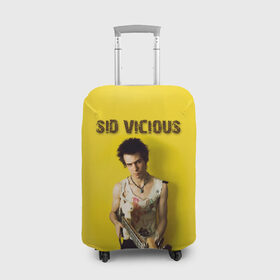 Чехол для чемодана 3D с принтом Sid Vicious в Кировске, 86% полиэфир, 14% спандекс | двустороннее нанесение принта, прорези для ручек и колес | england | music | my way | no future | sid and nancy | sid vicious | trash | музыка | панк | рок | сид вишес | сид и ненси