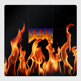 Магнитный плакат 3Х3 с принтом DOOM в Кировске, Полимерный материал с магнитным слоем | 9 деталей размером 9*9 см | doom | doom eternal | game | дум | игры