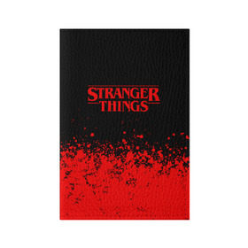 Обложка для паспорта матовая кожа с принтом STRANGER THINGS в Кировске, натуральная матовая кожа | размер 19,3 х 13,7 см; прозрачные пластиковые крепления | Тематика изображения на принте: 11 | stranger things | одди | одиннадцатая | очень странные дела | сериалы