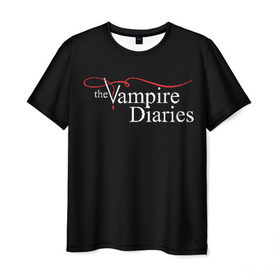 Мужская футболка 3D с принтом Дневники Вампира в Кировске, 100% полиэфир | прямой крой, круглый вырез горловины, длина до линии бедер | Тематика изображения на принте: the vampire diaries | дневники вампира