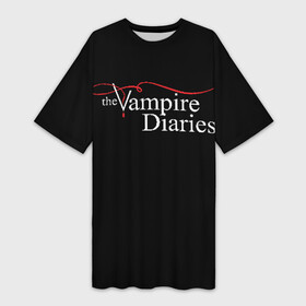 Платье-футболка 3D с принтом Дневники Вампира в Кировске,  |  | the vampire diaries | дневники вампира