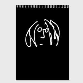 Скетчбук с принтом Джон Леннон в Кировске, 100% бумага
 | 48 листов, плотность листов — 100 г/м2, плотность картонной обложки — 250 г/м2. Листы скреплены сверху удобной пружинной спиралью | Тематика изображения на принте: the beatles | битлз | битлы | джон леннон