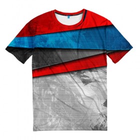 Мужская футболка 3D с принтом Металлическая текстура в Кировске, 100% полиэфир | прямой крой, круглый вырез горловины, длина до линии бедер | 3d | 3д | абстракция | железо | линии | металл | объемные полосы | текстура