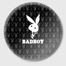 Значок с принтом Bad boy в Кировске,  металл | круглая форма, металлическая застежка в виде булавки | Тематика изображения на принте: bad boy | bite | bow tie | broken | cool | ear | fighter | logo | man | playboy | rabbit | sign | symbol | white | белый | битый | боец | галстук бабочка | знак | кролик | логотип | любовь | мальчик | мужчина | откушенное | прикольный | сим