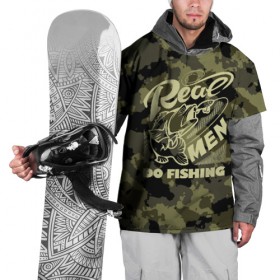 Накидка на куртку 3D с принтом Real men do fishing в Кировске, 100% полиэстер |  | Тематика изображения на принте: bait | black | fish | fisherman | fishing | hook | man | white | белый | занимается | камуфляж | крючок | мужчина | наживка | настоящий | реальный | рыба | рыбак | рыбалка | черный