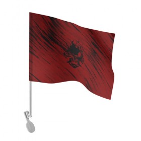 Флаг для автомобиля с принтом SAMURAI в Кировске, 100% полиэстер | Размер: 30*21 см | cyberpunk | cyberpunk 2077 | samurai | киберпанк 2077
