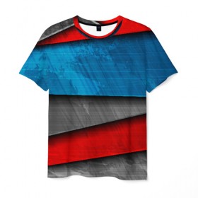 Мужская футболка 3D с принтом Металлическая текстура в Кировске, 100% полиэфир | прямой крой, круглый вырез горловины, длина до линии бедер | 