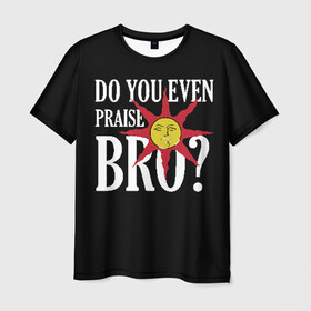 Мужская футболка 3D с принтом Bro в Кировске, 100% полиэфир | прямой крой, круглый вырез горловины, длина до линии бедер | dark souls 3 | дарк соулс | темные души